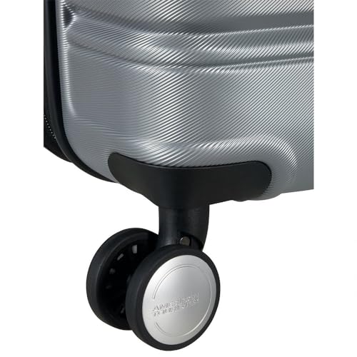 American Tourister Flashline - Spinner S, bagagli a mano, 55 cm, 34 L, argento (Sky Silver) - Funzionalità e accessori