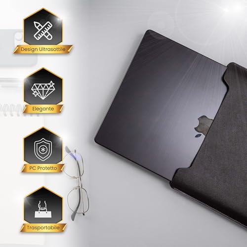 Custodia Porta PC 13-15,7 Pollici Impermeabile, Custodia Laptop Universale Slim e Antigraffio con Maniglie Rinforzate, Porta Computer Sottile per MacBook, Notebook, Ultrabook e Tablet – AlìRaDà - Dettaglio recensione 4