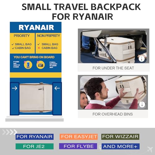 Hayayu Zaino Per Ryanair 40x30x20 40x20x25, Zaino Da Viaggio Aereo Bagaglio a Mano 40x30x20 per Wizzair per Easyjet 45x36x20,Borse Da Cabina Zainetto Donna Uomo Zaini Da Viaggio Con Foro USB - Prova pratica