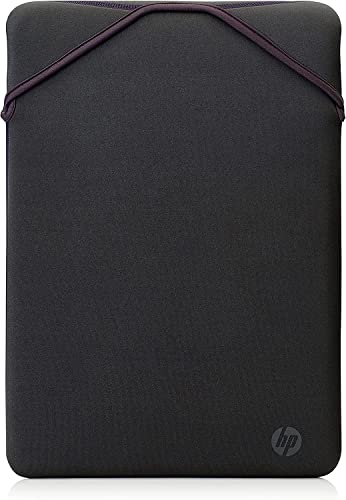 HP Custodia Protettiva Reversibile per Laptop Portatili fino a 14 Pollici, Profilo Sottile e Senza Cerniera, Tessuto in Neoprene Disinfettabile e Lavabile in Lavatrice, Colore Grigio/Malva - Design e materiali