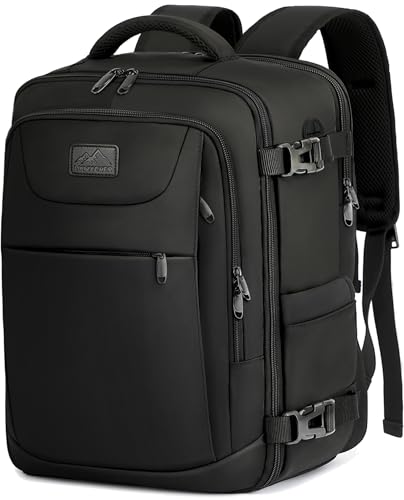 LYNXCHER Zaino Ryanair 40x20x25-Zaino da Viaggio-Bagaglio a Mano Aereo Piccolo Borsa da Cabina 20L per Uomo e Donna da Viaggio Lavoro Trekking Scuola,14 Pollici Zaino Porta PC Nero - Design e materiali