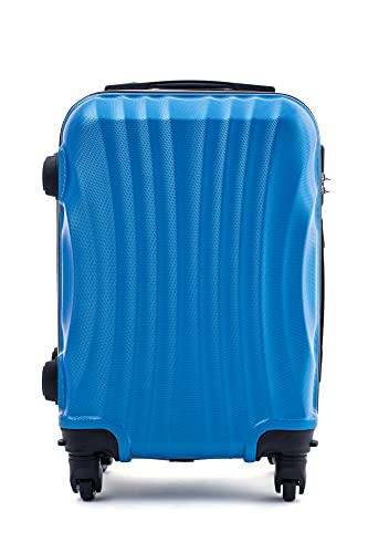 R.Leone Ryanair 55x40x20cm Valigia Trolley Bagaglio a mano Rigido Ultraleggero in ABS 4 Ruote smontabile Rimovibili Autonome 20373N (Valigia 55X40X20cm, Azzurro) - Funzionalità e accessori