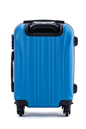 R.Leone Ryanair 55x40x20cm Valigia Trolley Bagaglio a mano Rigido Ultraleggero in ABS 4 Ruote smontabile Rimovibili Autonome 20373N (Valigia 55X40X20cm, Azzurro) - Dettaglio recensione 4